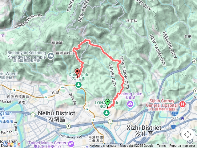 內溝山-內溝北-老鷲尖-水尾潭山-水尾潭西北-大邱田東-石崁山-牛稠湖山-大湖山