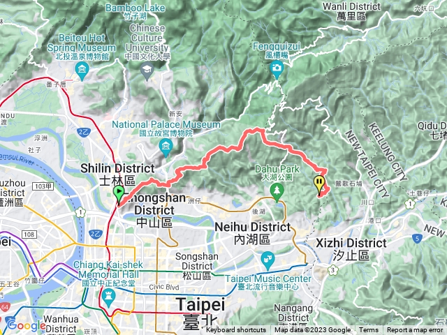 士林內湖汐止西東縱走12連峰