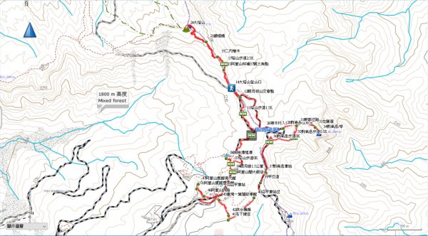 塔山步道對高岳